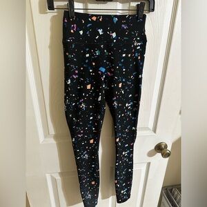 Black/confetti Fabletics leggings